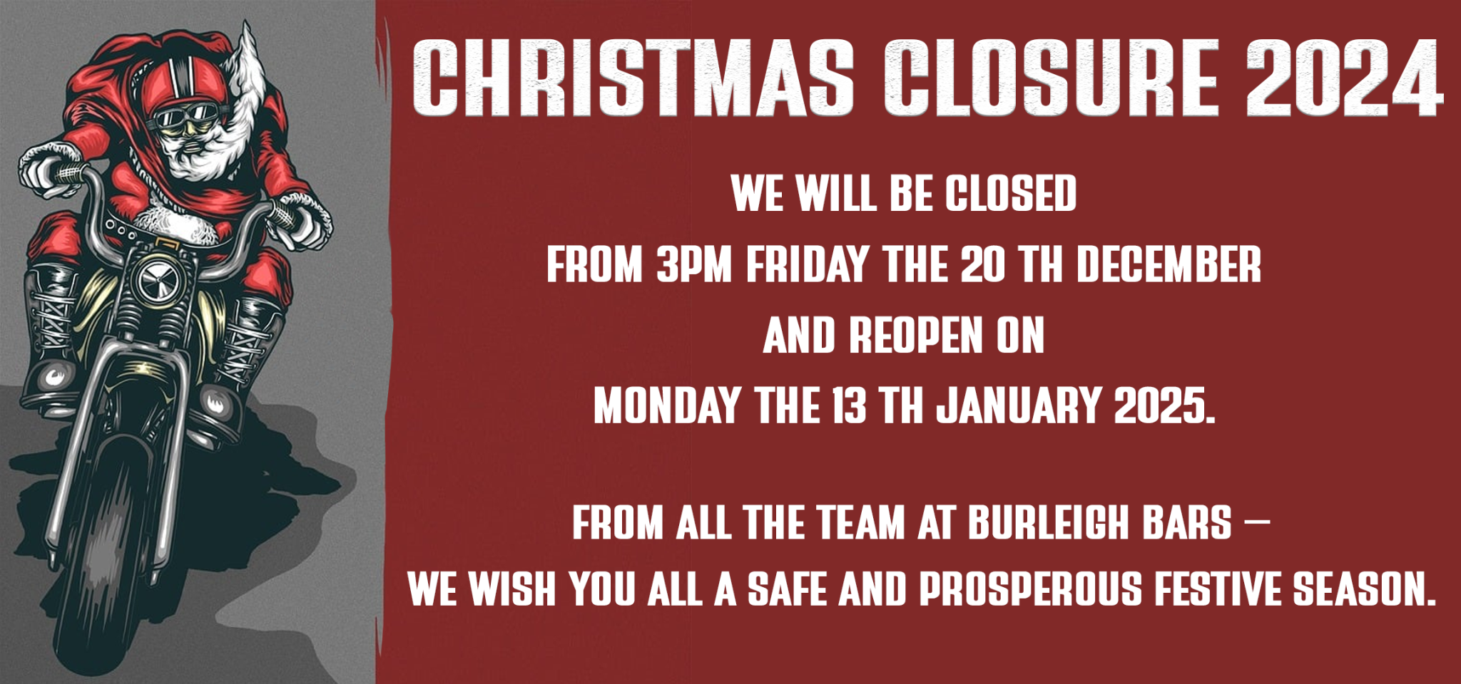 Christmas Closure Banner