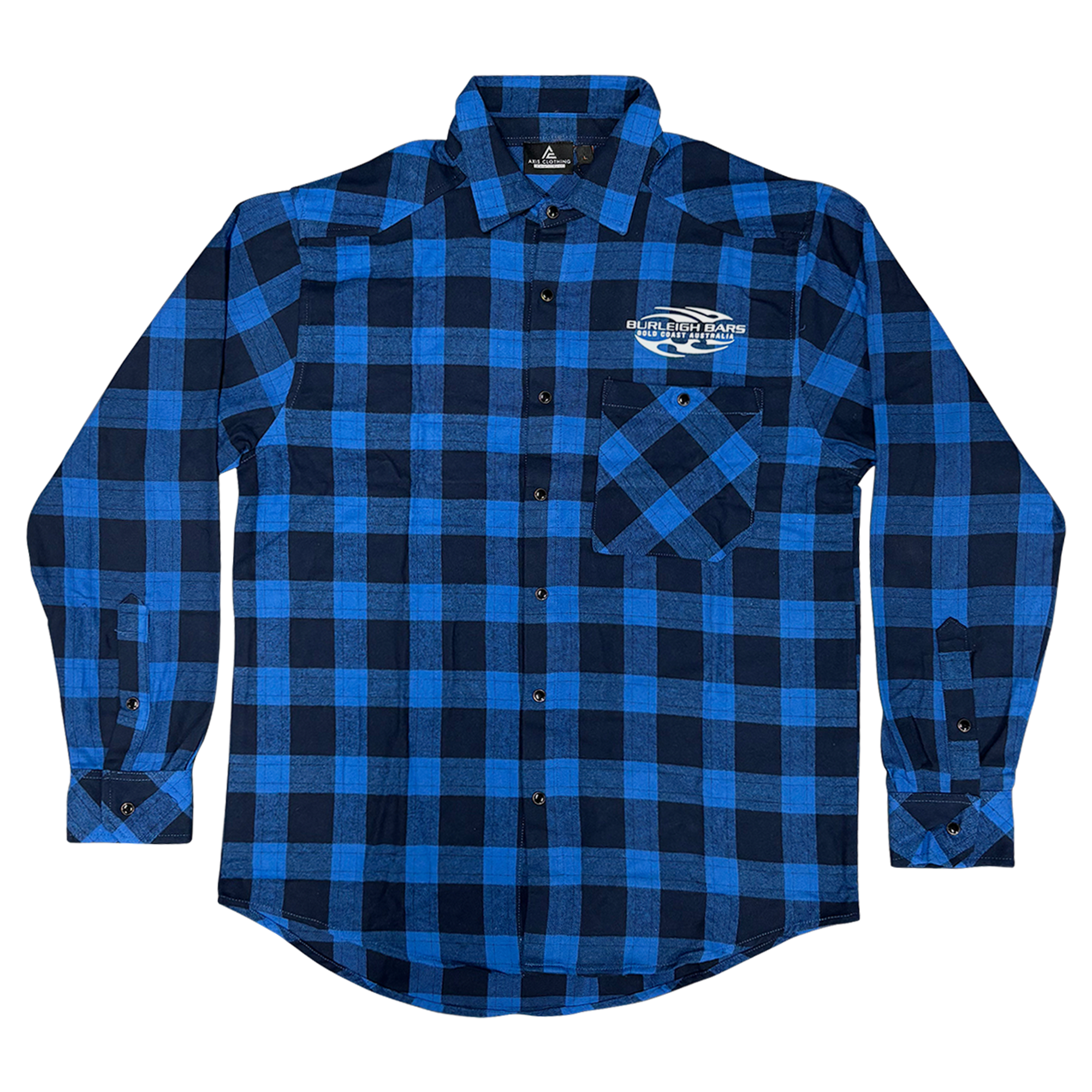 Burleigh Bars Blue Flanno
